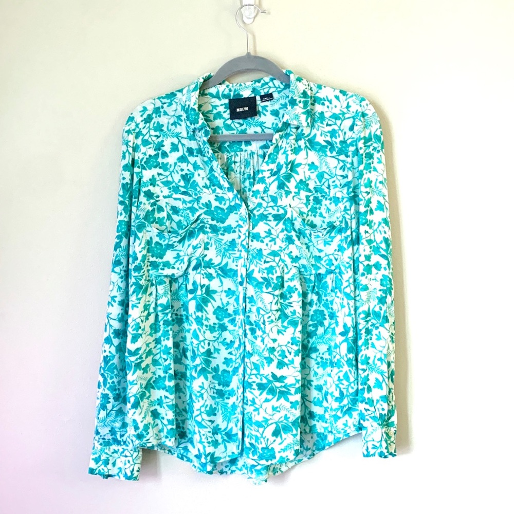 Maeve Greenery Blouse Anthropologie
